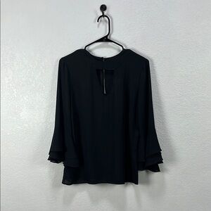 New York & Company Soho Size S Flare Sleeves Black Blouse Women Top Whimsigoth
